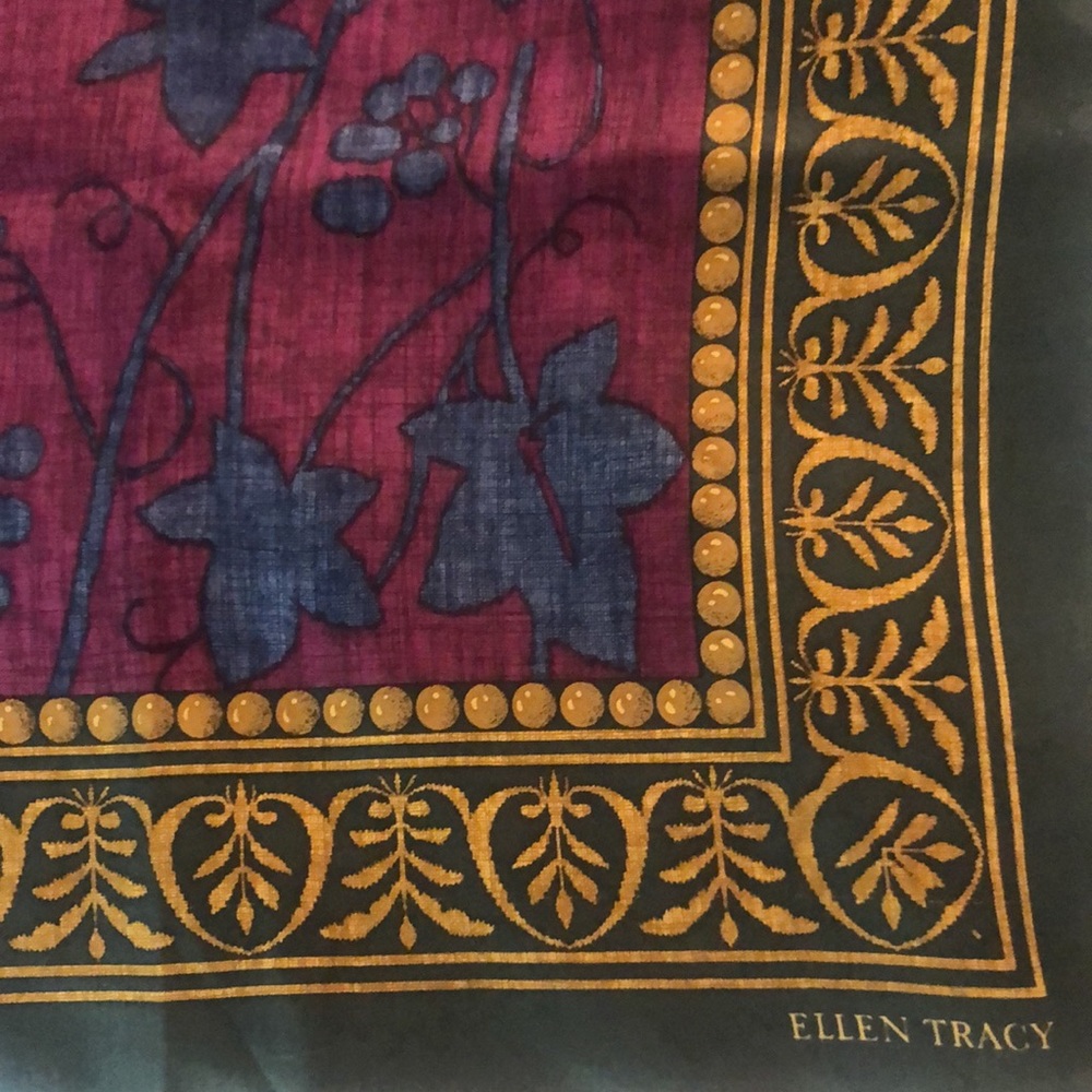 Ellen Tracy silk scarf. 34” square (approx)